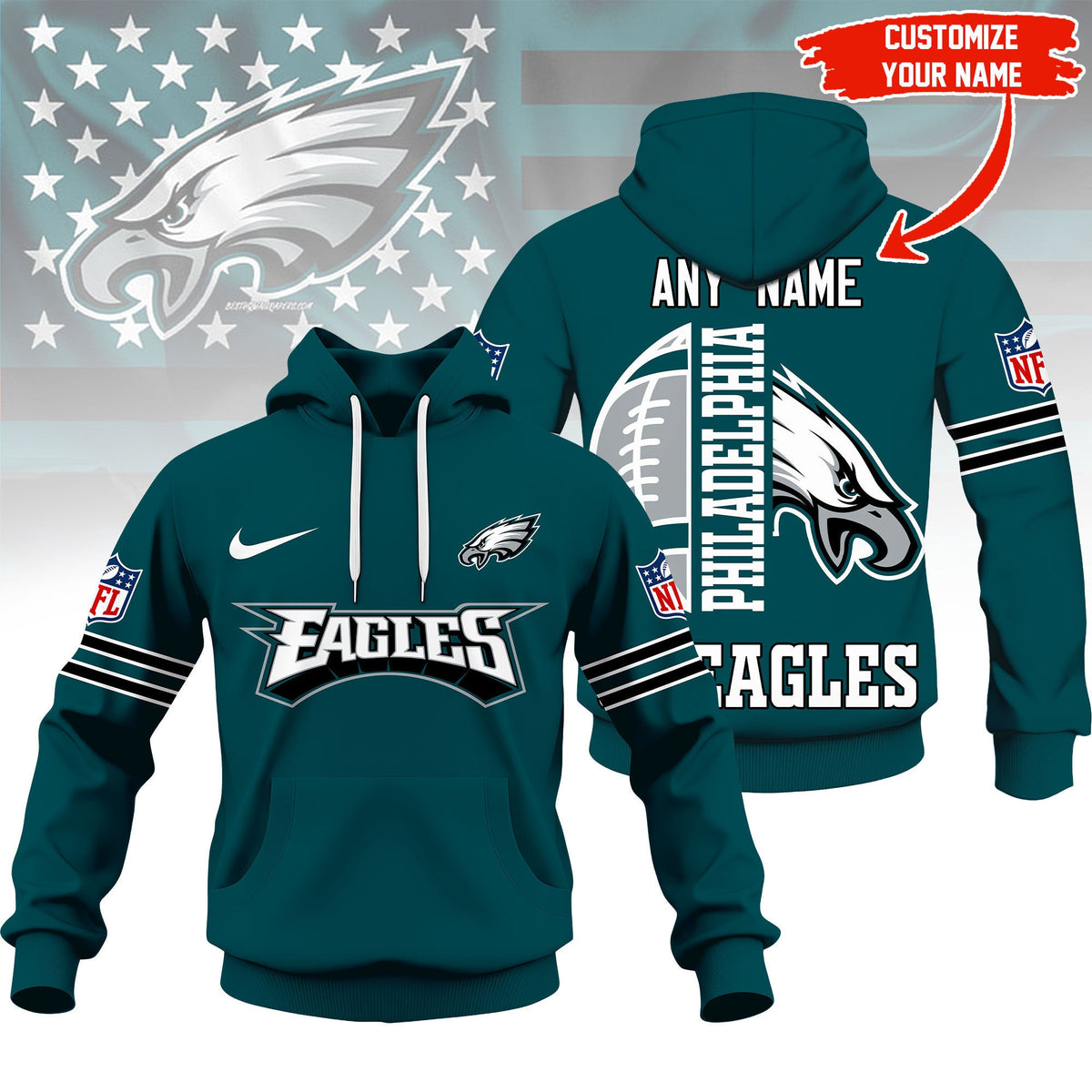Philadelphia Eagles | Premium Nfl Fan Hoodie Ny