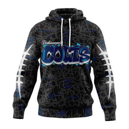 Indianapolis Colts Premium Special Graffiti My Team 4 Life Hoodie Mm