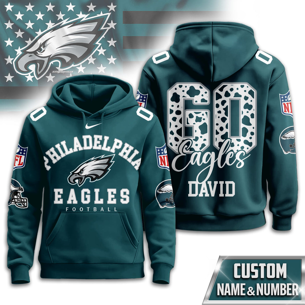 Philadelphia Eagles Premium Custom Game Day Hoodie Td