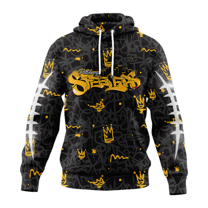 Pittsburgh Steelers Premium Special Graffiti My Team 4 Life Hoodie Mm