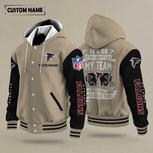 Atlanta Falcons It's Ok If You Don't Like My Team Hooded Letterman Jac