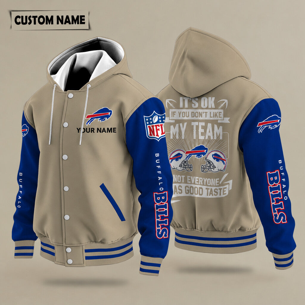 Buffalo Bills It's Ok If You Don't Like My Team Hooded Letterman Jacke
