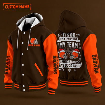 Cleveland Browns It's Ok If You Don't Like My Team Christmas Hooded Le