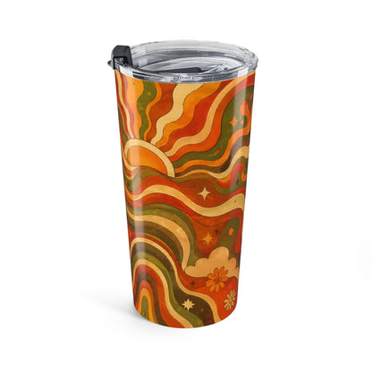 Retro 70s Psychedelic Waves 20oz Tumbler