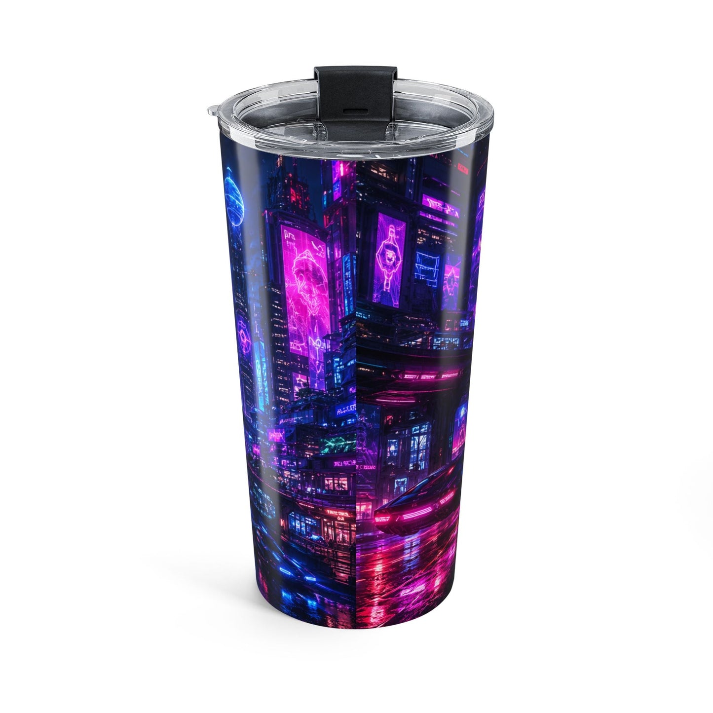 Cyberpunk Neon Cityscape 20oz Tumbler