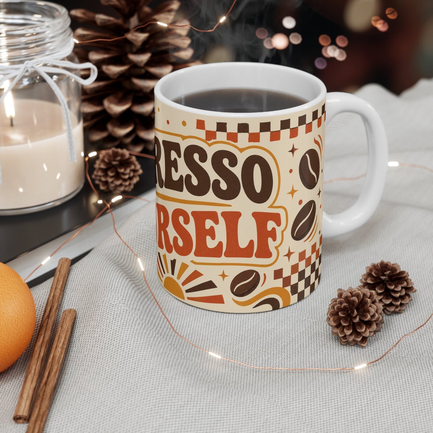 Espresso Yourself – Funny Coffee Mug, 11oz Ceramic Mug