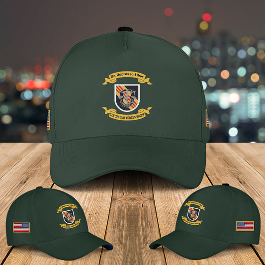 Custom Name US Army Special Forces 5th Special Forces Group (Airborne) (5th SFG (A)) Baseball Cap