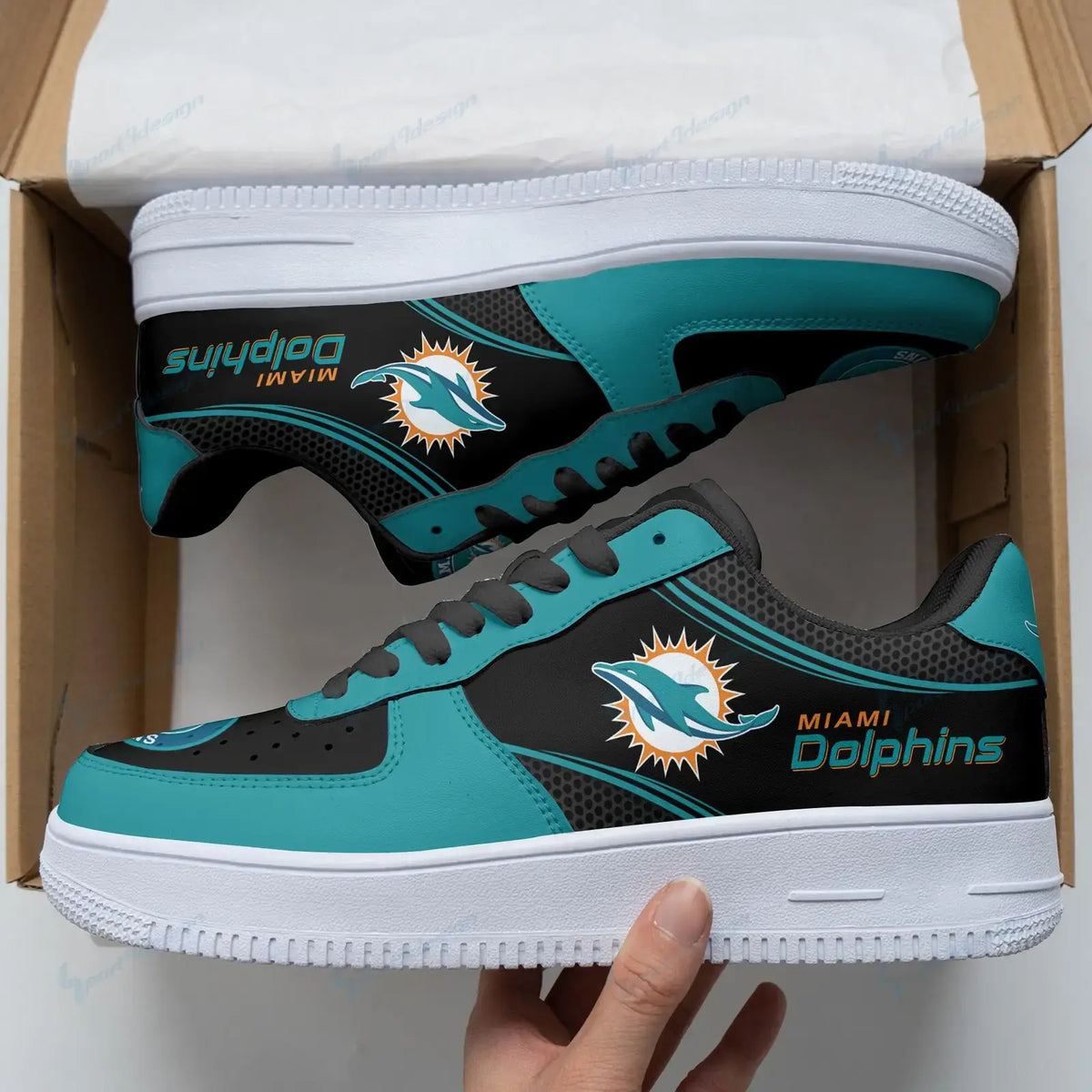 Air Force 1 Shoes Miami Dolphins Af1 Sneakers 71