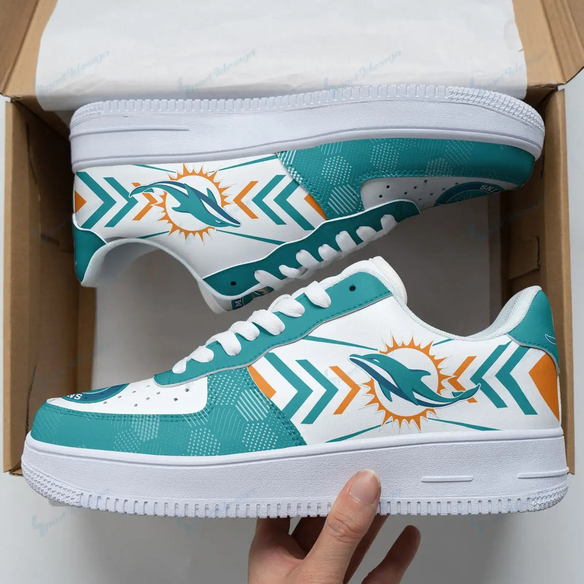 Air Force 1 Shoes Miami Dolphins Af1 Sneakers 50