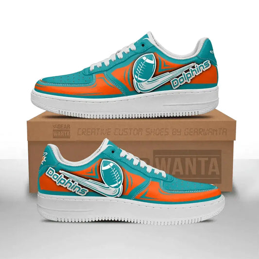 Air Force 1 Shoes Miami Dolphins Air Shoes Custom NAF Sneakers For Fans