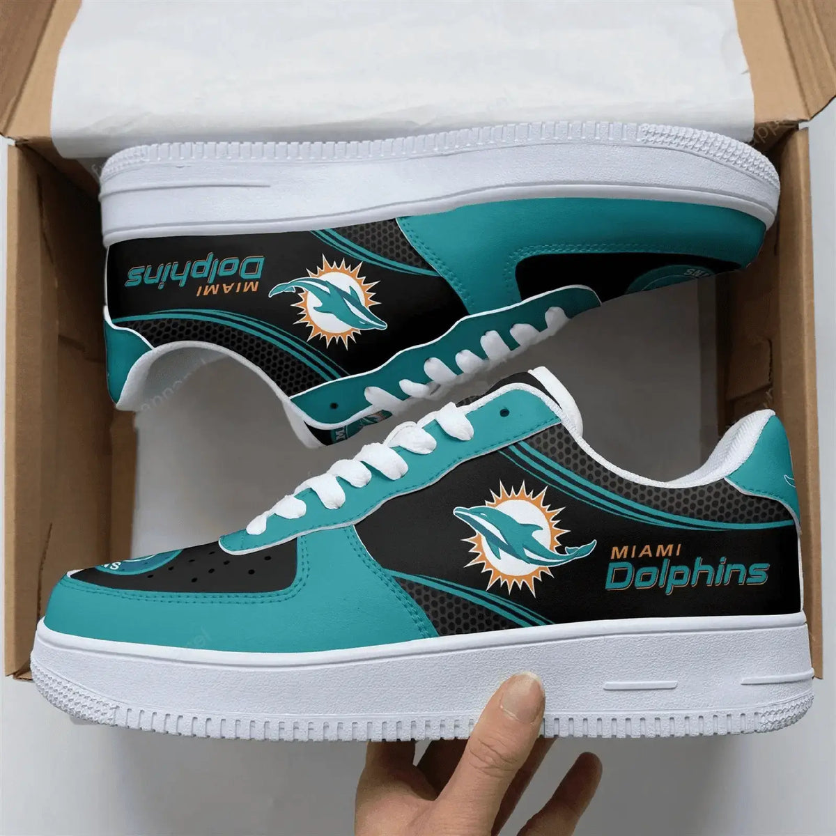 Air Force 1 Shoes Miami Dolphins Air Sneakers 71RB-NAF