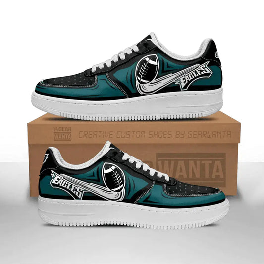 Air Force 1 Shoes Philadelphia Eagles Air Shoes Custom NAF Sneakers For Fans