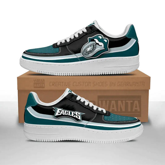 Air Force 1 Shoes Philadelphia Eagles Air Sneakers Custom Force Shoes Sexy Lips For Fans