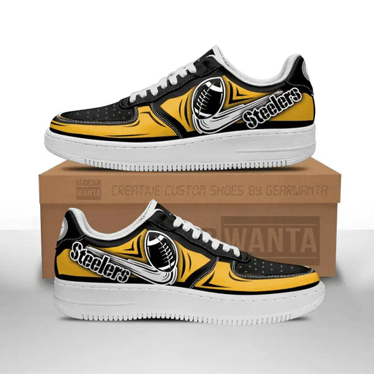 Air Force 1 Shoes Pittsburgh Steelers Air Shoes Custom NAF Sneakers For Fans