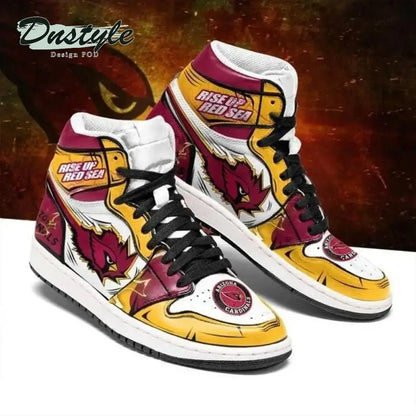 Air JD Hightop Shoes Arizona Cardinals Yellow White Air Jordan 1 High Sneakers