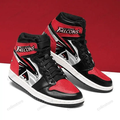 Air JD Hightop Shoes Atlanta Falcons Red Black Air Jordan 1 High Sneakers