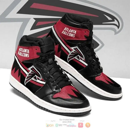 Air JD Hightop Shoes Atlanta Falcons Red Black Air Jordan 1 High Sneakers V2