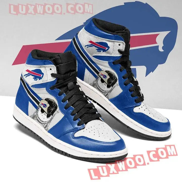 Air JD Hightop Shoes Buffalo Bills Jack Skellington Air Jordan 1 High Sneakers