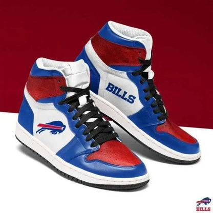 Air JD Hightop Shoes Buffalo Bills Blue White Red Air Jordan 1 High Sneakers