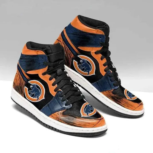 Air JD Hightop Shoes Chicago Bears Orange Black Air Jordan 1 High Sneakers