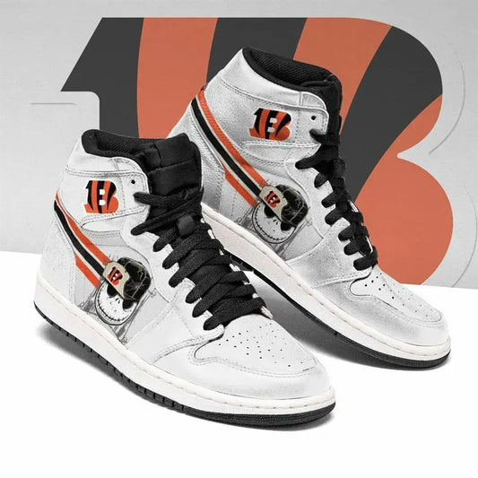 Air JD Hightop Shoes Cincinnati Bengals Jack Skellington Air Jordan 1 High Sneakers