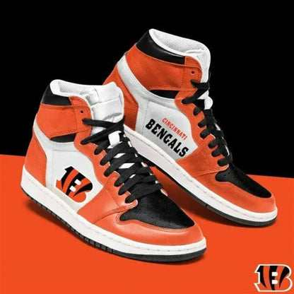 Air JD Hightop Shoes Cincinnati Bengals Orange White Air Jordan 1 High Sneakers V2