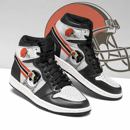Air JD Hightop Shoes Cleveland Browns Jack Skellington Air Jordan 1 High Sneakers