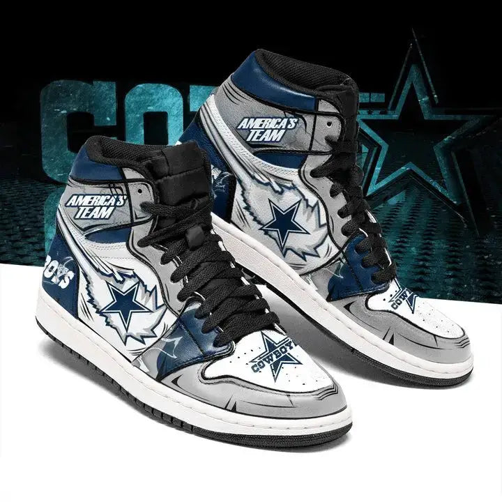 Air JD Hightop Shoes Dallas Cowboys American Team Air Jordan 1 High Sneakers