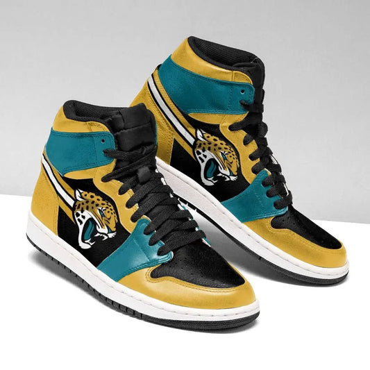 Air JD Hightop Shoes Jacksonville Jaguars Gold Black Air Jordan 1 High Sneakers V2