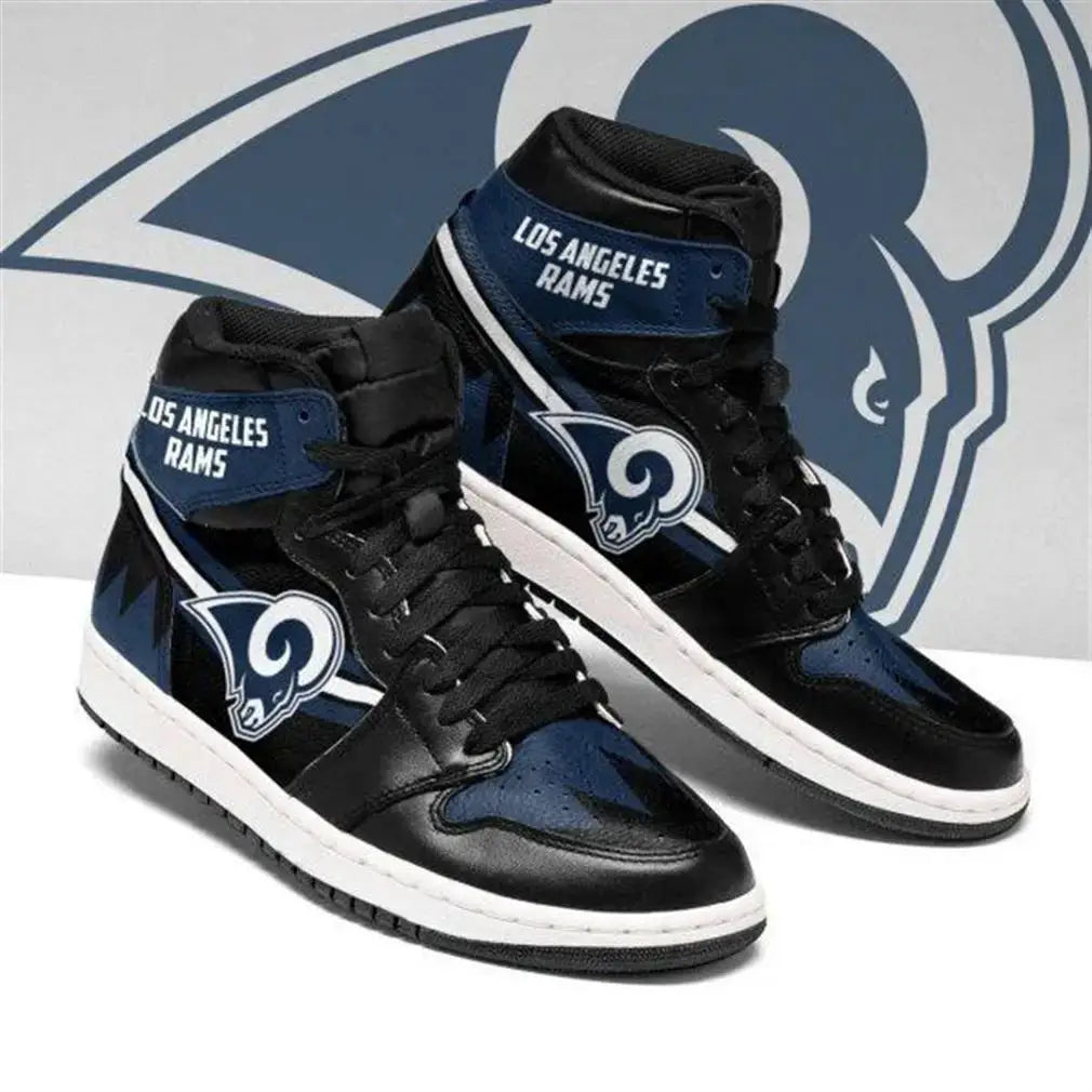 Air JD Hightop Shoes Los Angeles Rams Dark Blue Edition Air Jordan 1 High Sneakers