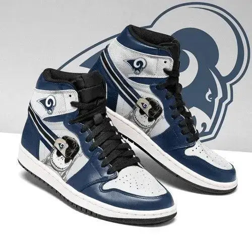Air JD Hightop Shoes Los Angeles Rams Jack Skellington Edition Air Jordan 1 High Sneakers
