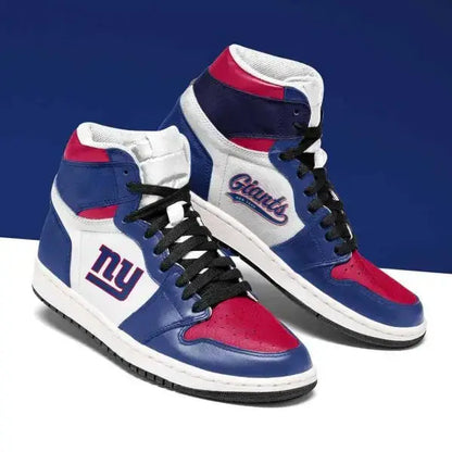 Air JD Hightop Shoes New York Giants Blue White Air Jordan 1 High Sneakers