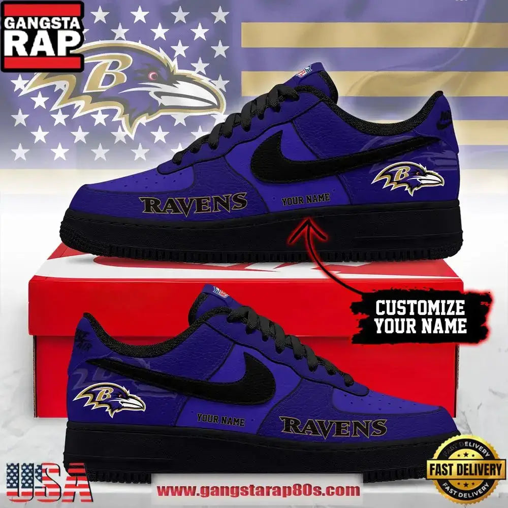 Baltimore Ravens New 2026 Version Custom Air Force 1 Shoes Running Sneakers Shoes
