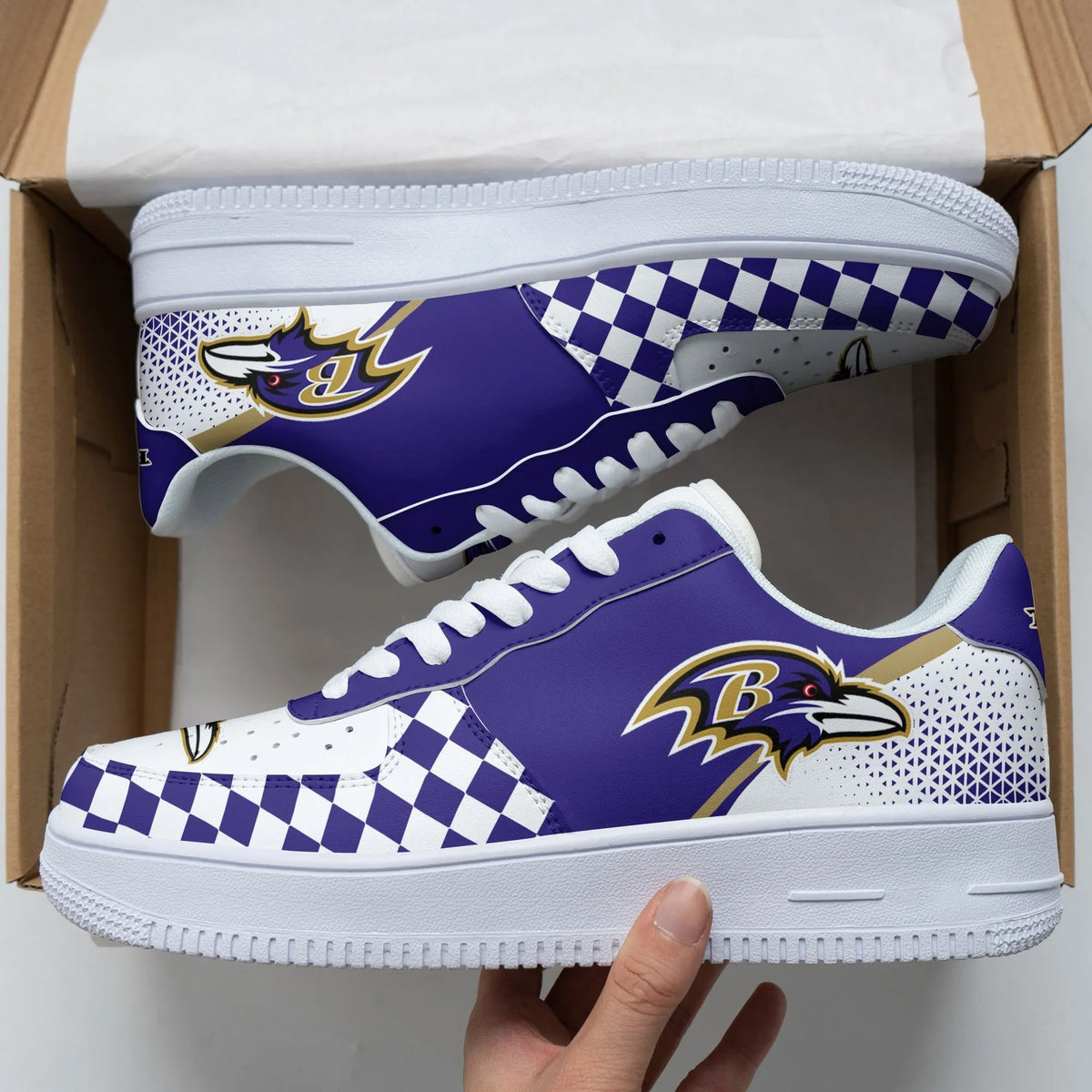Baltimore Ravens Sport Team Air Force 1 Sneakers Shoes For Men And Women 165XO-2700