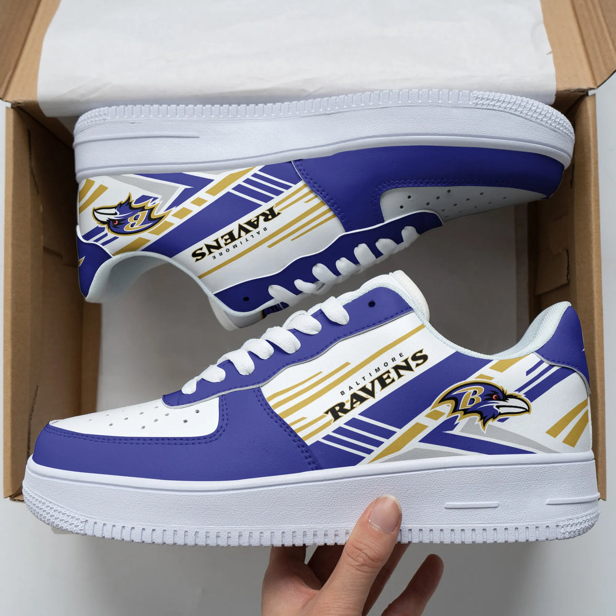 Baltimore Ravens Sport Team Air Force 1 Sneakers Shoes For Men And Women 138ZR-4741