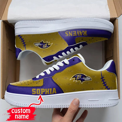 Baltimore Ravens Sport Team Air Force 1 Sneakers Shoes For Men And Women 352UN-9510