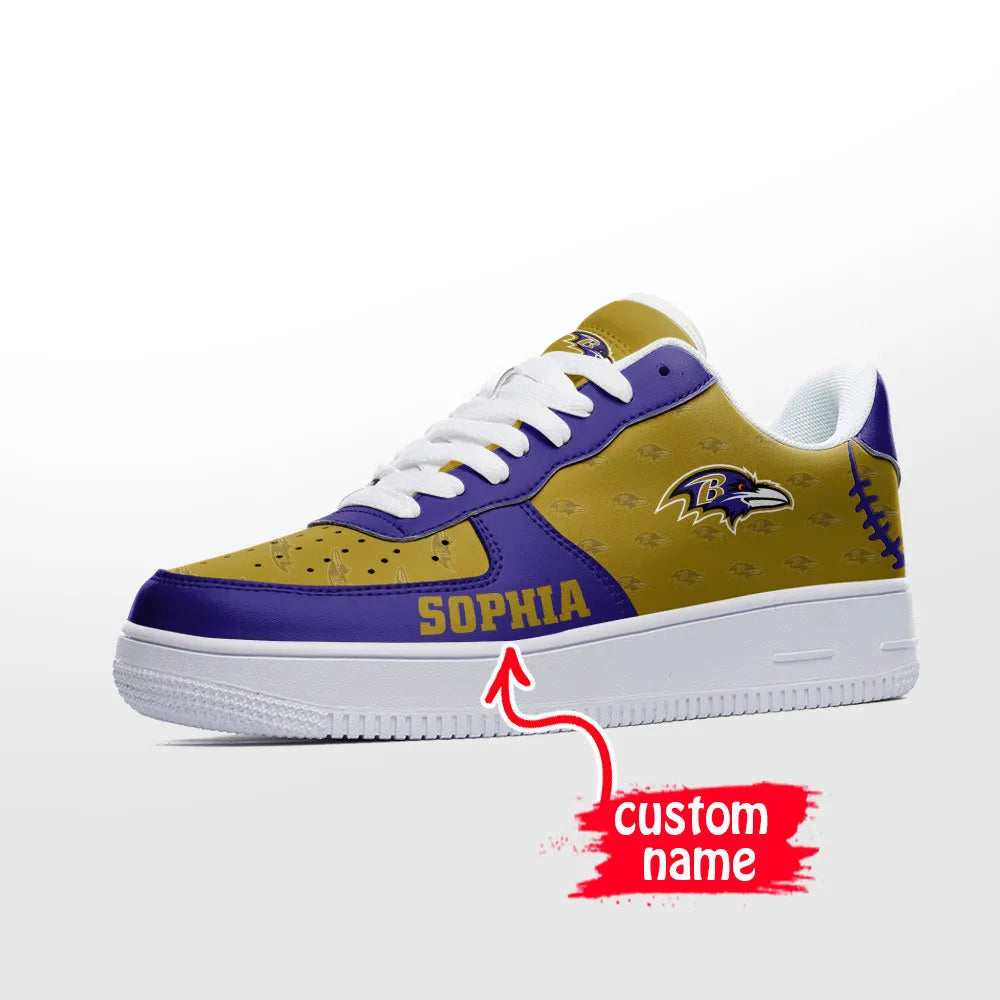 Baltimore Ravens Sport Team Air Force 1 Sneakers Shoes For Men And Women 352UN-9510