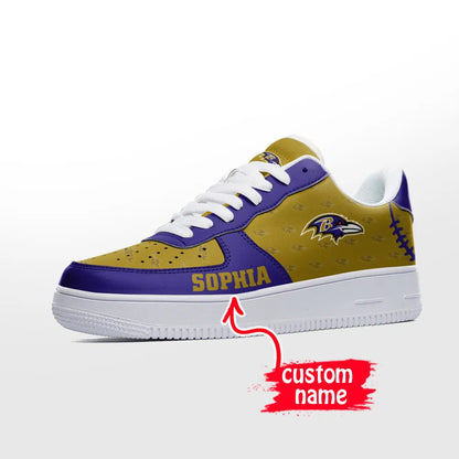 Baltimore Ravens Sport Team Air Force 1 Sneakers Shoes For Men And Women 352UN-9510