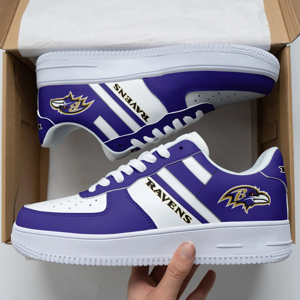 Baltimore Ravens Sport Team Air Force 1 Sneakers Shoes For Men And Women 227BJ-1931