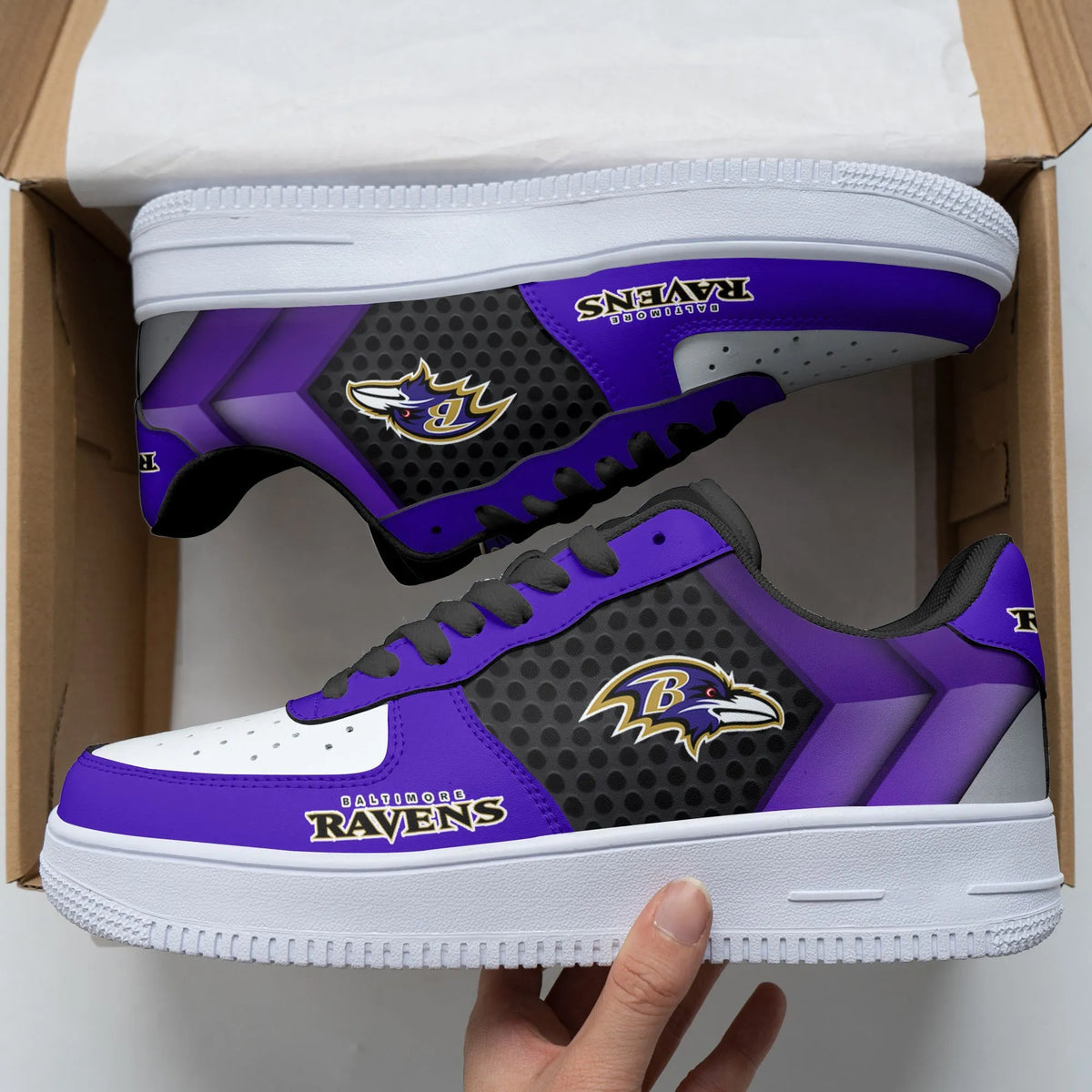 Baltimore Ravens Sport Team Air Force 1 Sneakers Shoes For Men And Women 410IL-6814