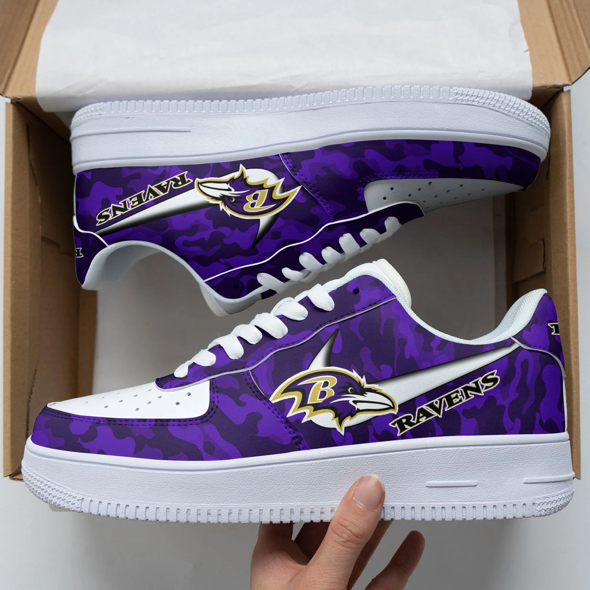 Baltimore Ravens Sport Team Air Force 1 Sneakers Shoes For Men And Women 496LP-9817
