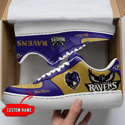 Baltimore Ravens Sport Team Air Force 1 Sneakers Shoes For Men And Women 576KR-7305