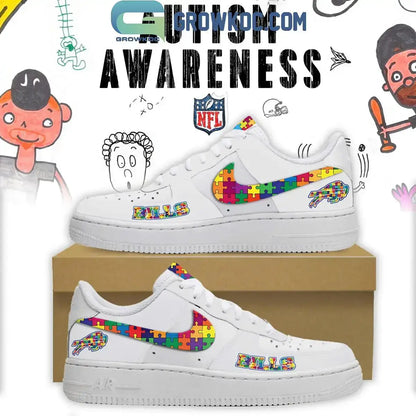 Buffalo Bills Autism Awareness Air Force 1 Shoes