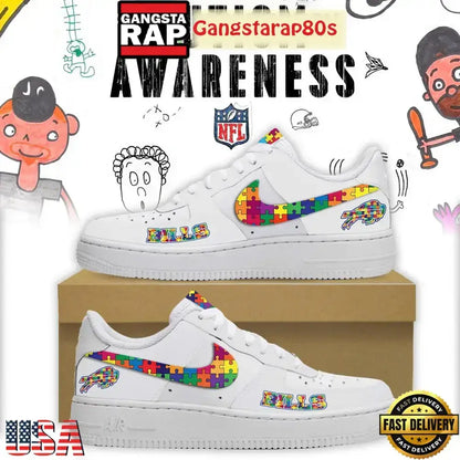 Buffalo Bills Autism Awareness Limited Edition Air Force 1 Shoes