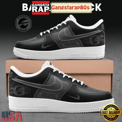 Buffalo Bills Back In Black Custom Name Air Force 1 Shoes