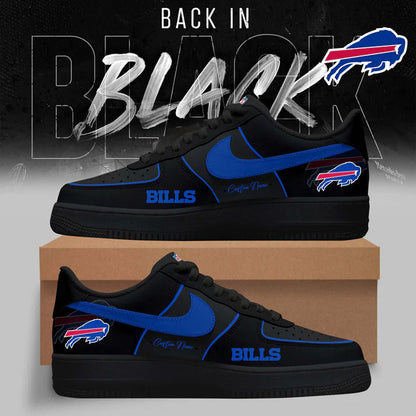 Buffalo Bills Back in Black Limited Edition Air Force 1 Shoes| RI31
