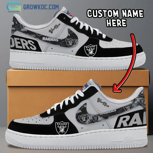 Las Vegas Raiders Logo Custom Design Air Force 1 Shoes