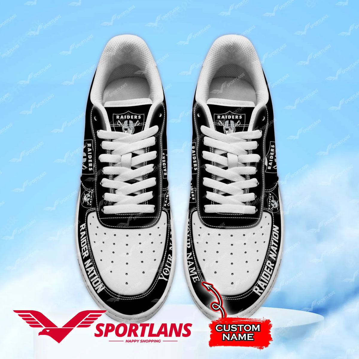 Las Vegas Raiders Sport Team Air Force 1 Sneakers Shoes For Men And Women 121BL-5031