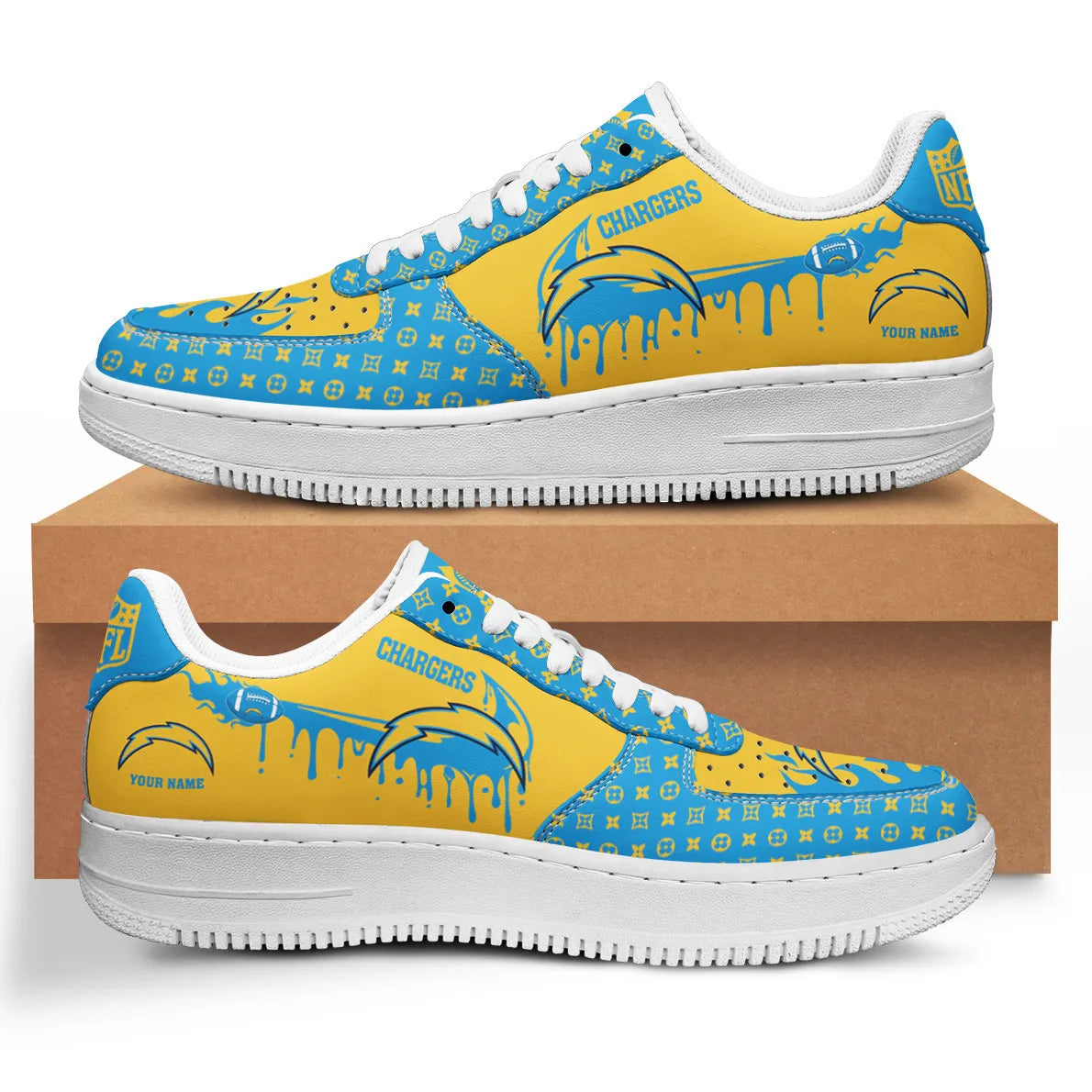 Los Angeles Chargers Sport Team Air Force 1 Sneakers Shoes For Men And Women 514BJ-9269