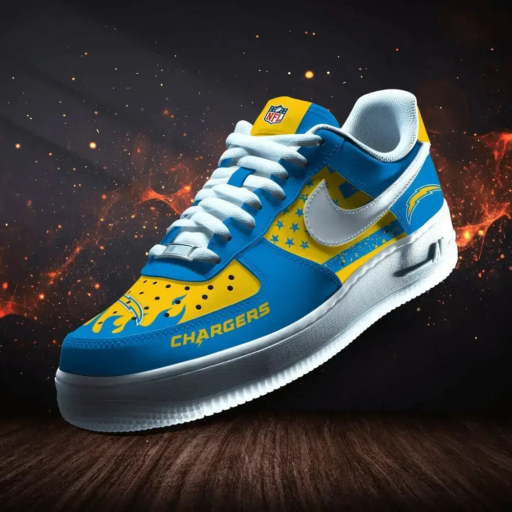 Los Angeles Chargers Personalized Version 6 Air Force 1 Shoes